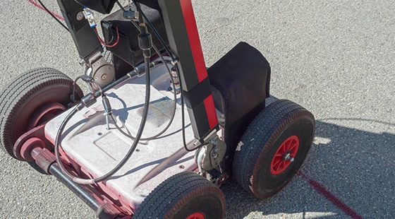 Close-up View of Ground Penetrating Radar — Providing Excavation & Drain Services in Brisbane, QLD
