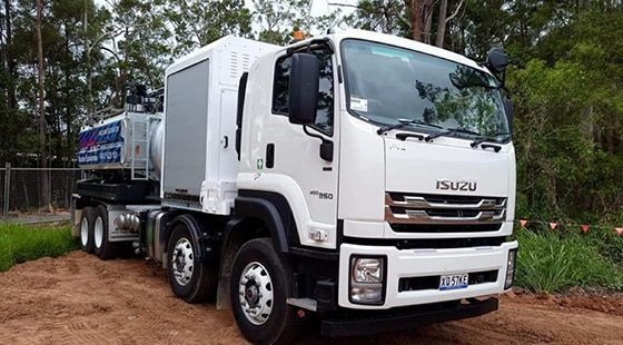 White Truck — Providing Excavation & Drain Services in Landsborough, QLD