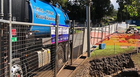 Blue Vacuum Excavator Truck — Providing Excavation & Drain Services in Sunshine Coast, QLD