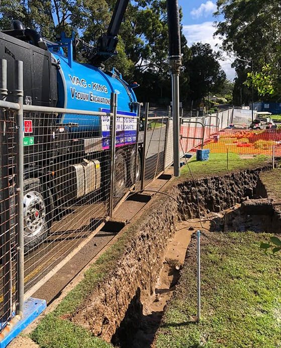 On Going Vacuum Excavation of Soil — Providing Excavation & Drain Services in Landsborough, QLD